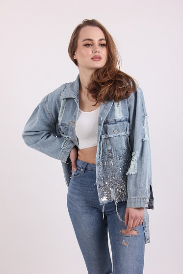 Куртка женская ZUOXIAOYAO 6628 джинс