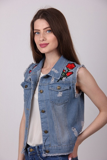 Жилетка женская ClassicFashion 805 джинс