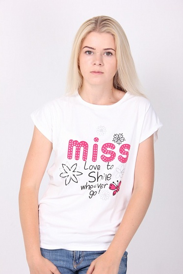Футболка женская LadiesFashion 1005 с принтом
