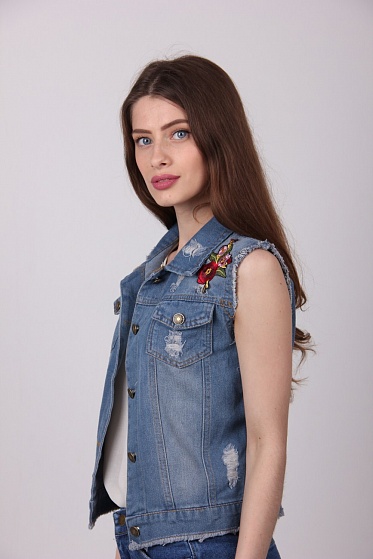 Жилетка женская ClassicFashion 811 джинс