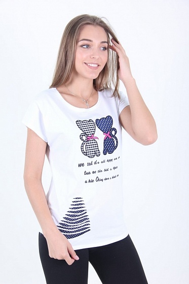 Футболка женская LadiesFashion 5009 с принтом