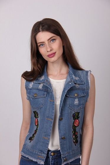 Жилетка женская ClassicFashion 806 джинс