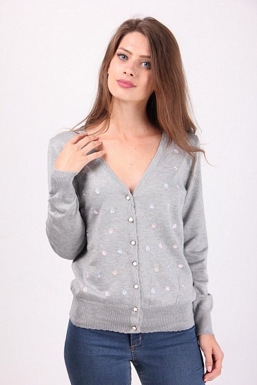 Кофта женская LadiesFashion 1231 с пуговицами