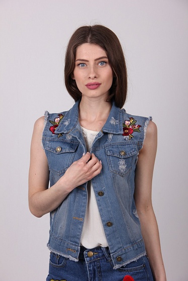 Жилетка женская ClassicFashion 811 джинс