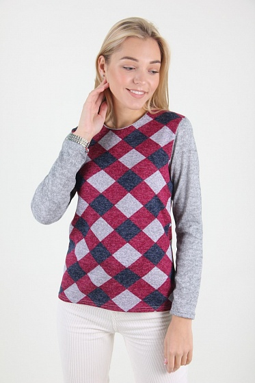 Кофта женская MissFashion 7034 с замком сзади