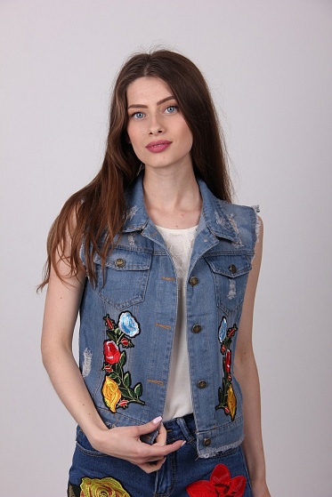Жилетка женская ClassicFashion 822 джинс