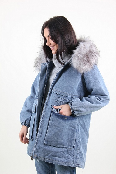 Куртка женская M.J. 1113 с мехом внутри