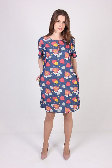 Туника женская LadiesFashion 3334 с пуговицами