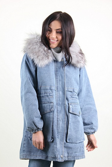 Куртка женская M.J. 1113 с мехом внутри