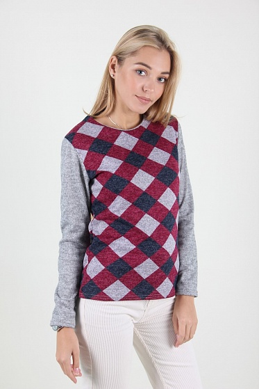 Кофта женская MissFashion 7034 с замком сзади