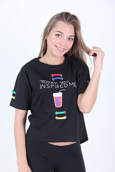 Футболка женская LhuiYiCao 5006 с принтом