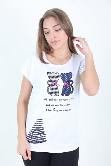Футболка женская LadiesFashion 5009 с принтом