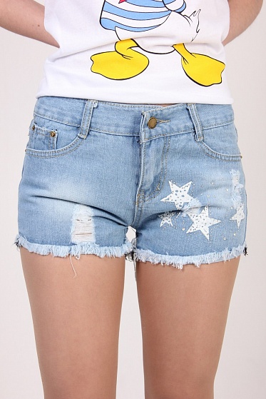 Шорты женские YiLiangfang 356 джинс