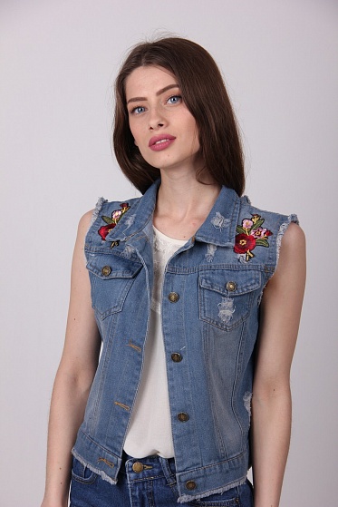 Жилетка женская ClassicFashion 811 джинс