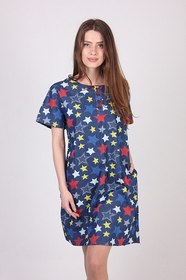 Туника женская LadiesFashion 3331 с пуговицами