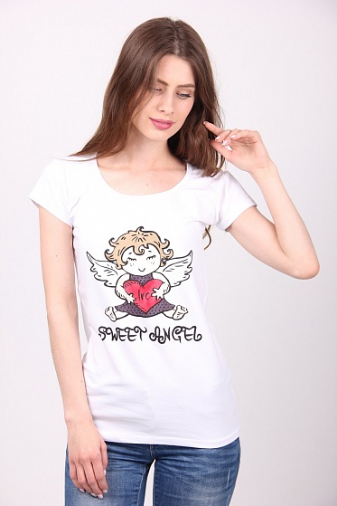 Футболка женская Poncik 418 с принтом