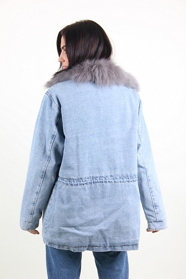 Куртка женская Джинс Lingjeer 405 меховая подкладка