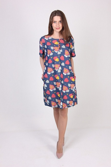 Туника женская LadiesFashion 3334 с пуговицами