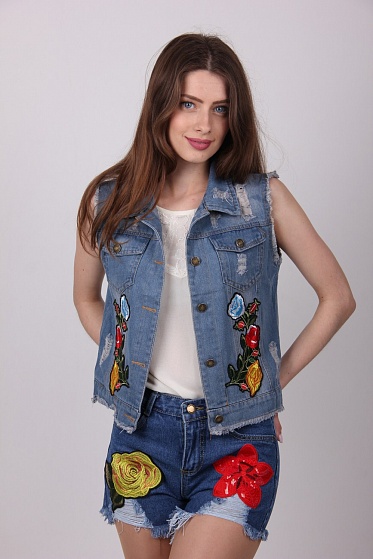 Жилетка женская ClassicFashion 822 джинс