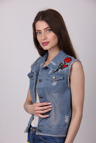 Жилетка женская ClassicFashion 805 джинс