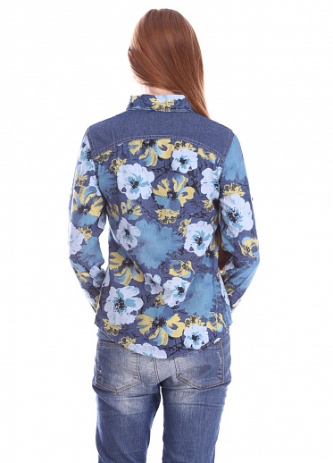 Рубашка женская GinmeiyanFashion 017-2 с пуговицами