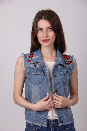 Жилетка женская ClassicFashion 805 джинс