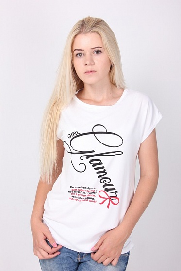 Футболка женская LadiesFashion 1010 с принтом