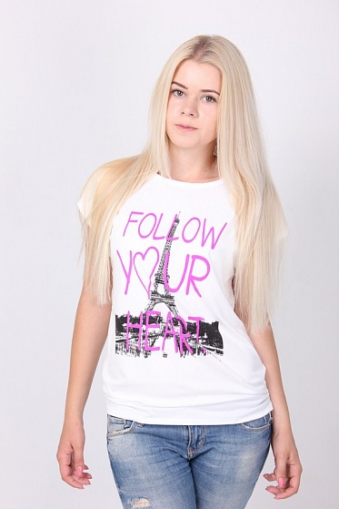 Футболка женская LadiesFashion 1004 с принтом