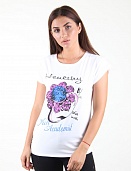 Футболка женская LadiesFashion 1013 с принтом