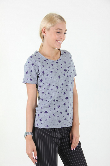 Футболка женская MissFashion 7052 с карманом на груди