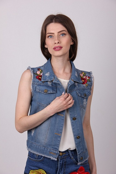 Жилетка женская ClassicFashion 811 джинс