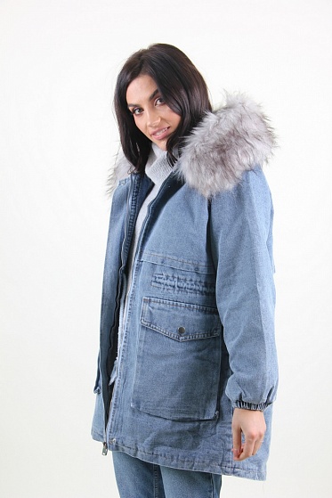 Куртка женская M.J. 1113 с мехом внутри