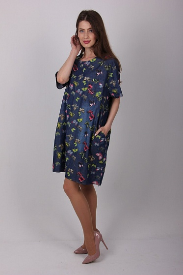 Туника женская LadiesFashion 3351 с карманами по бокам