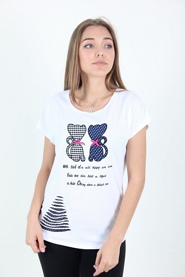 Футболка женская LadiesFashion 5009 с принтом