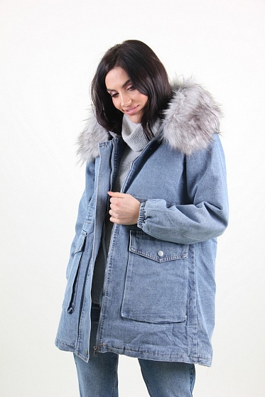 Куртка женская M.J. 1113 с мехом внутри