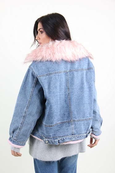 Куртка женская Джинс Yuyanfushi 9870 искусственный мех