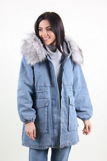 Куртка женская M.J. 1113 с мехом внутри