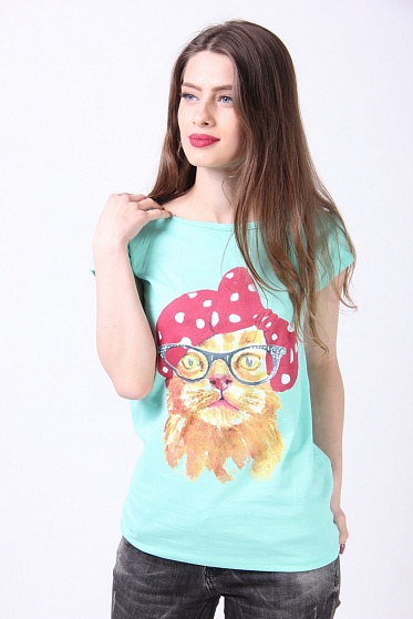 Футболка женская Poncik 223 кот