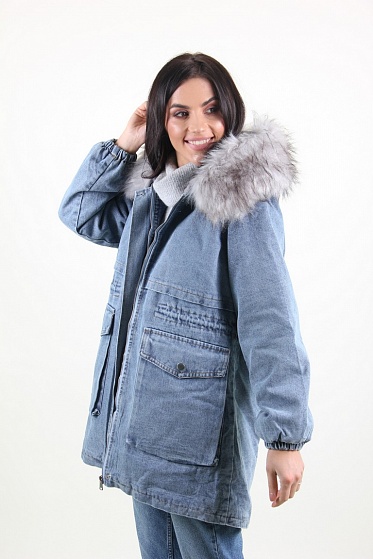 Куртка женская M.J. 1113 с мехом внутри