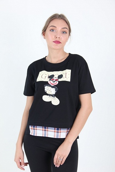 Футболка женская HanEMay 1605 с принтом