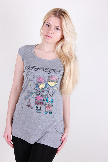 Туника женская Gishang А-212-6801 с принтом