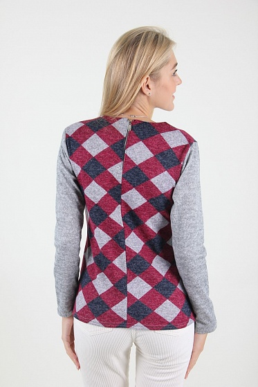 Кофта женская MissFashion 7034 с замком сзади