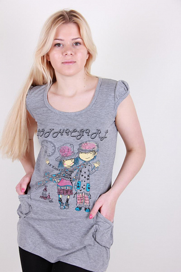 Туника женская Gishang А-212-6801 с принтом