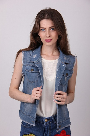 Жилетка женская ClassicFashion 801 джинс