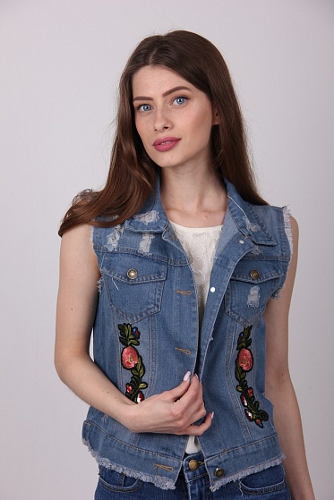 Жилетка женская ClassicFashion 806 джинс