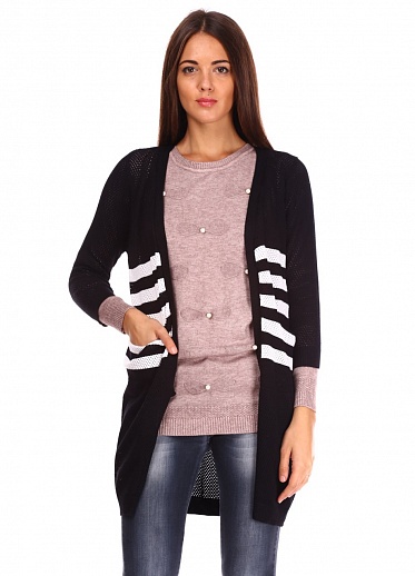 Кардиган женский KaesGijang 6001 с карманами по бокам