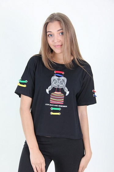 Футболка женская LhuiYiCao 5003 с принтом