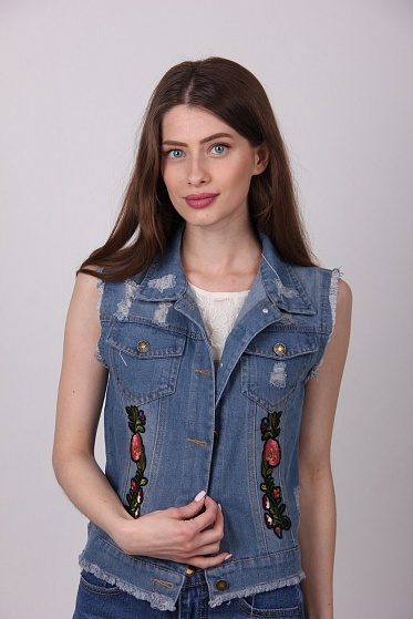 Жилетка женская ClassicFashion 806 джинс