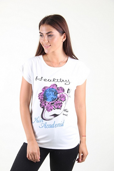 Футболка женская LadiesFashion 1013 с принтом