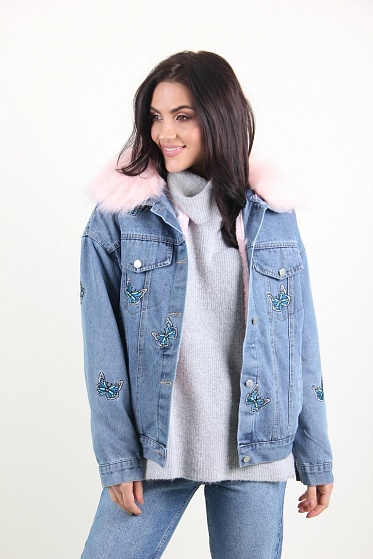 Куртка женская M.J. 1511 с мехом внутри